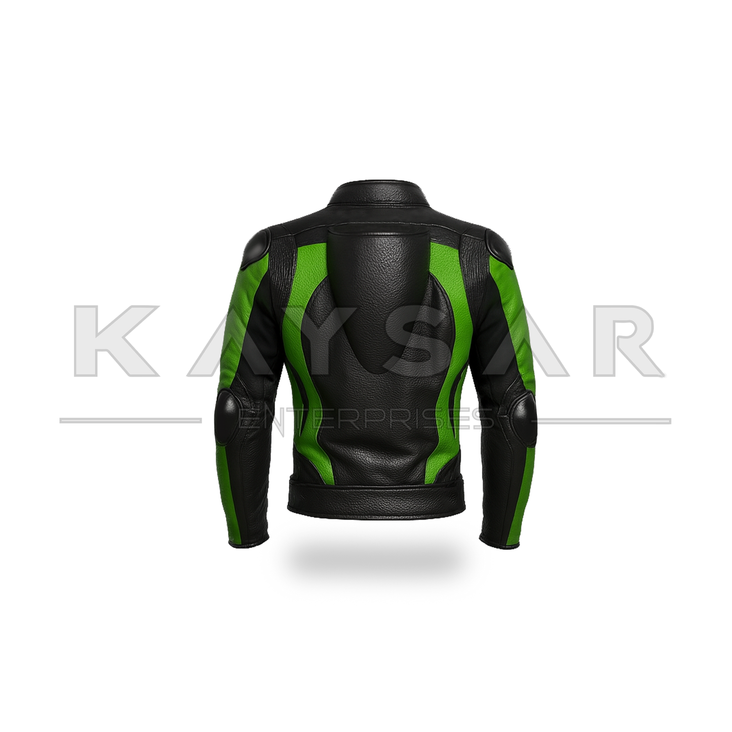 KE-741 Green Motorbike Leather Jacket for Men