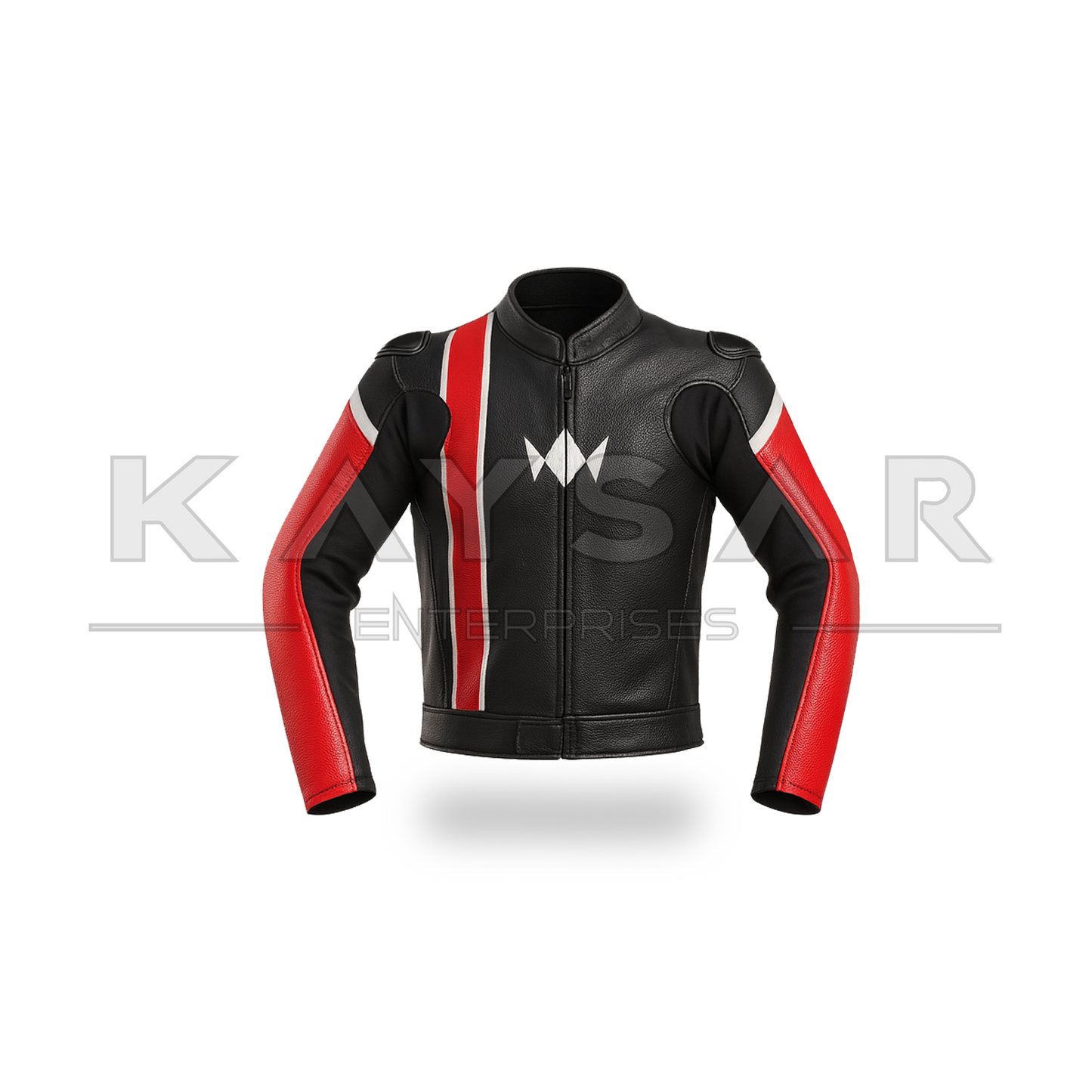 KE-739 Red Motorbike Leather Jacket for Men