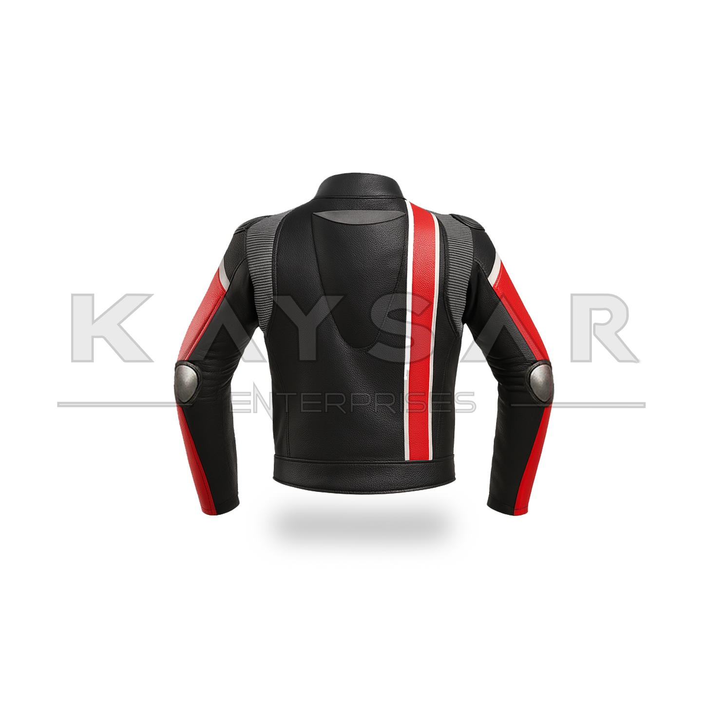 KE-739 Red Motorbike Leather Jacket for Men
