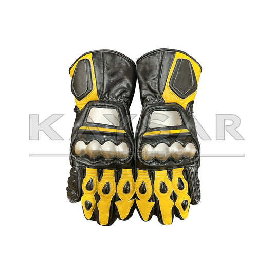 KE-21 Black Yellow Motorbike Glove