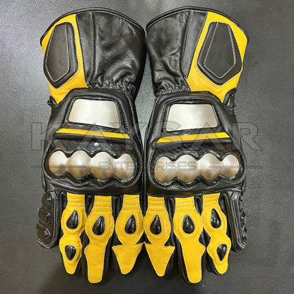 KE-21 Black Yellow Motorbike Glove
