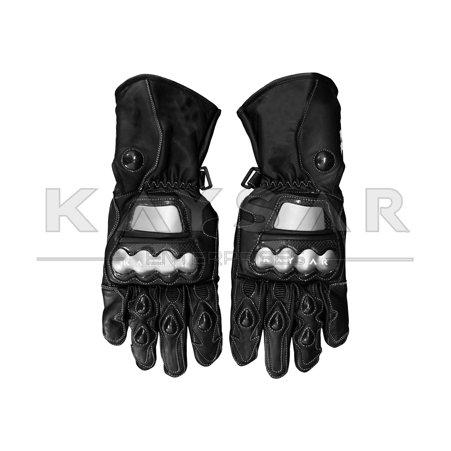 KE-24 Black Customisable Motorbike Glove for Men & Women