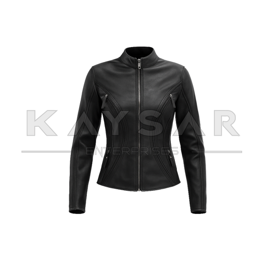 Black leather jacket