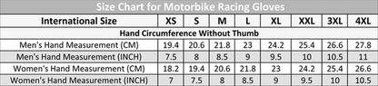 KE-22 White Black Motorbike Glove