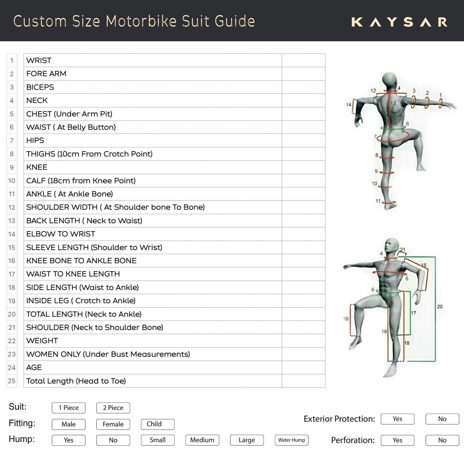 Customisable Suit - Kaysar Enterprises