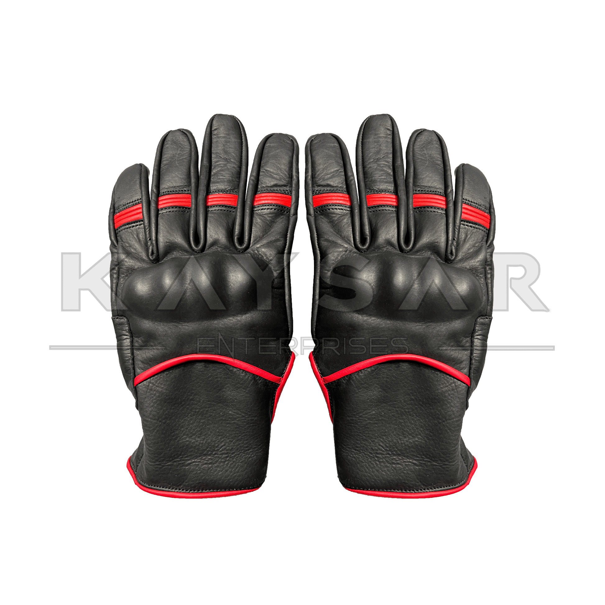 KE - 25 Black and Red Motorbike Glove for Men & Women - Kaysar Enterprises