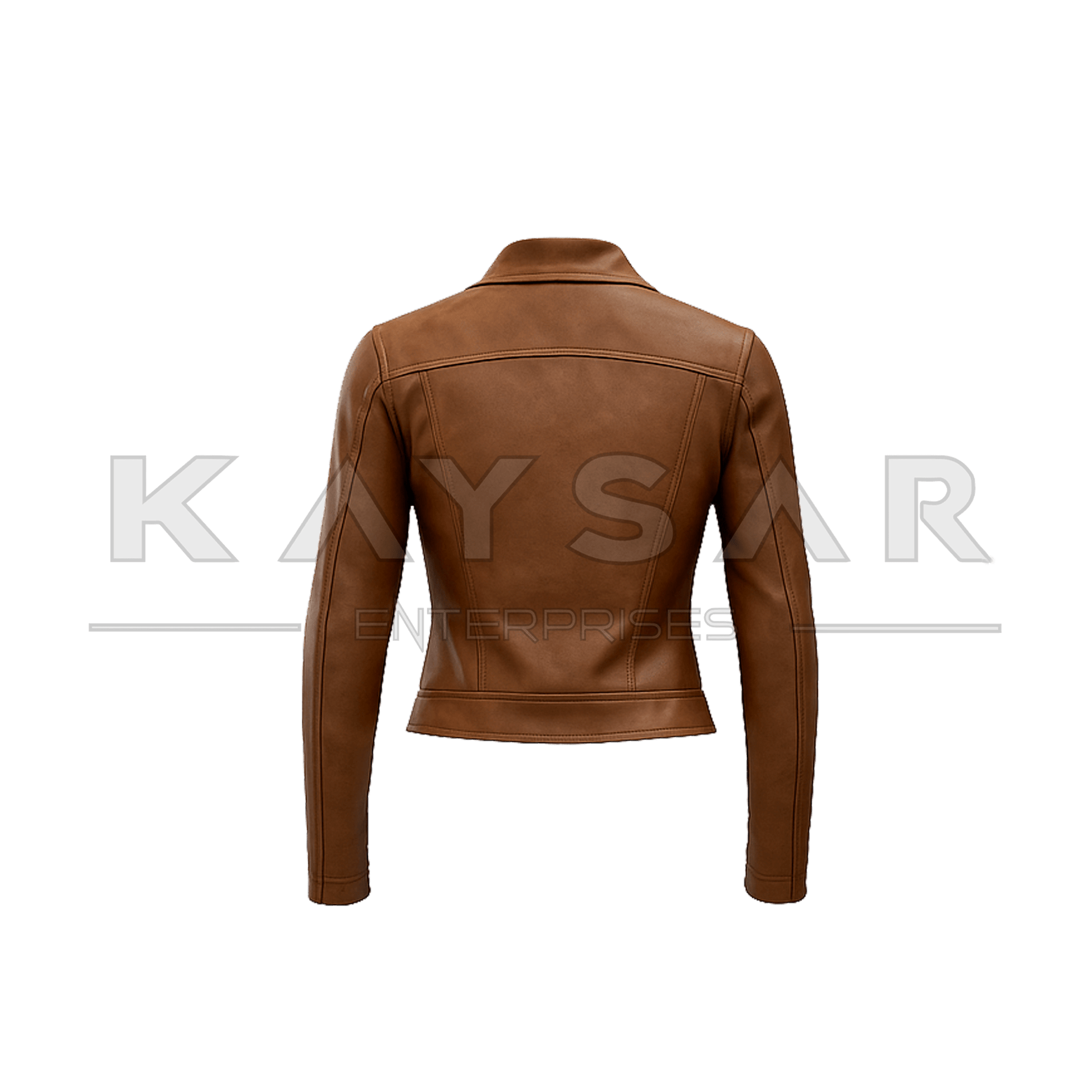 KE - F - 902 Brown Vintage Real Leather Jacket for Women - Kaysar Enterprises