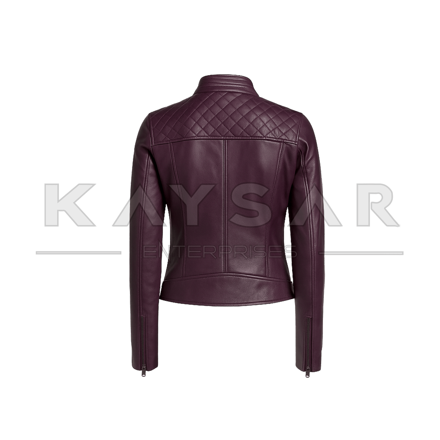 KE - F - 905 Purple Real Leather Jacket for Women - Kaysar Enterprises