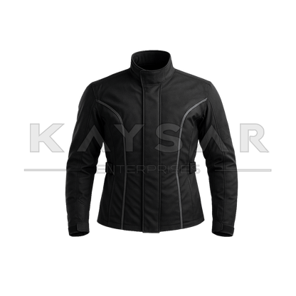 KE - MJ - 301 Classic Black Nylon Cordura Jacket for Men - Kaysar Enterprises