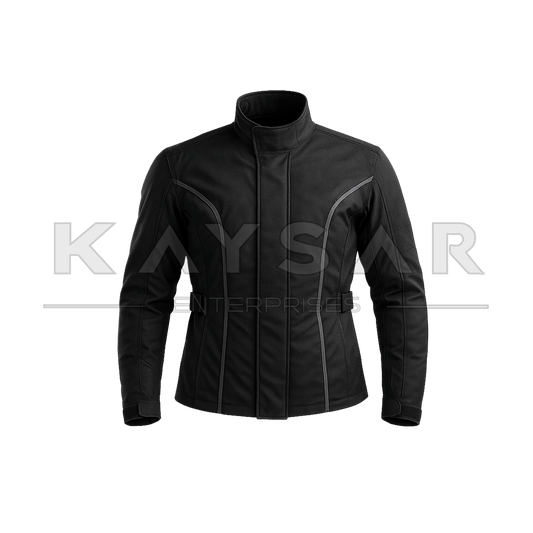 KE - MJ - 301 Classic Black Nylon Cordura Jacket for Men - Kaysar Enterprises