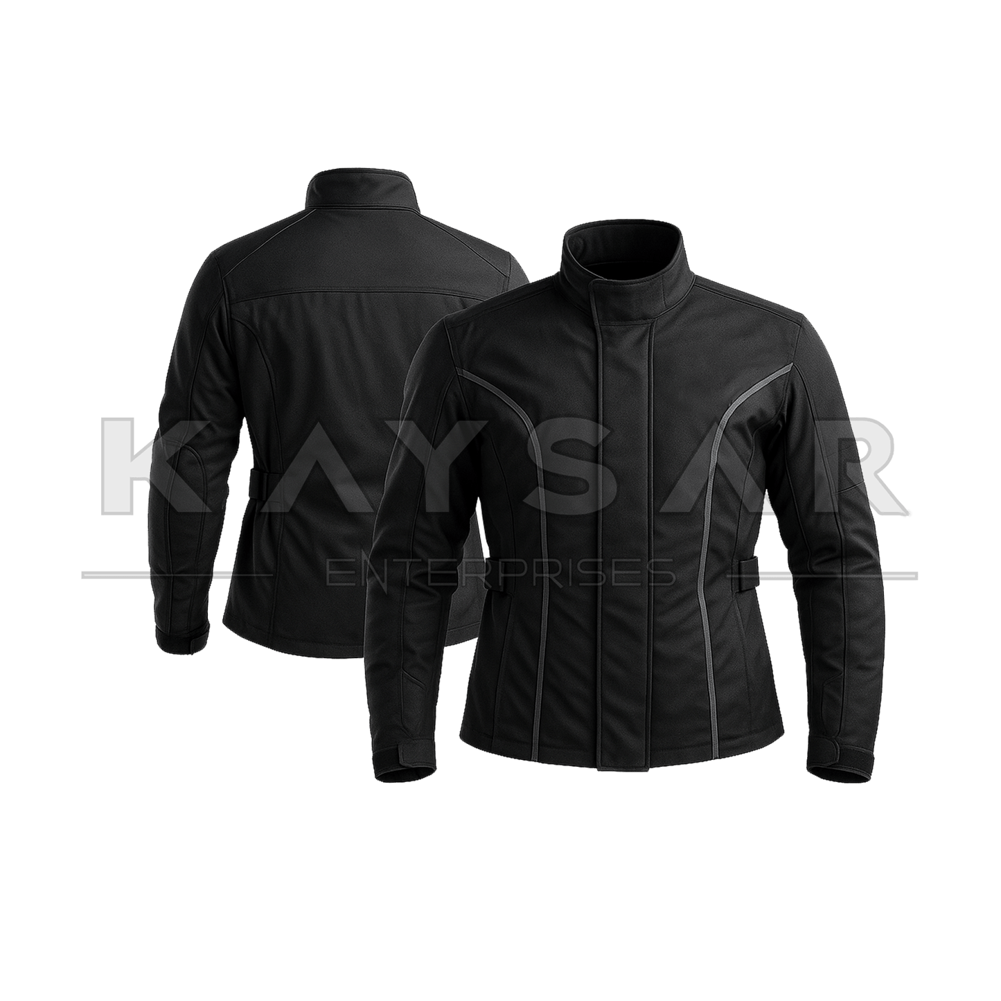 KE - MJ - 301 Classic Black Nylon Cordura Jacket for Men - Kaysar Enterprises