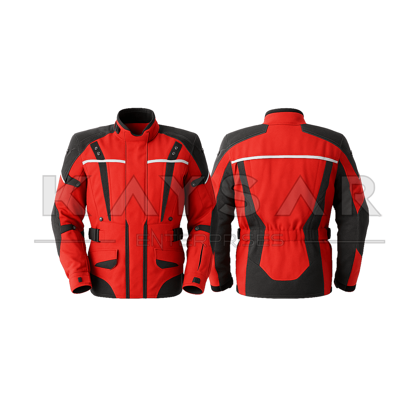 KE - MJ - 302 Red Nylon Cordura Jacket for Men - Kaysar Enterprises