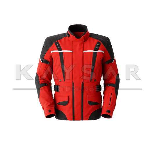 KE - MJ - 302 Red Nylon Cordura Jacket for Men - Kaysar Enterprises