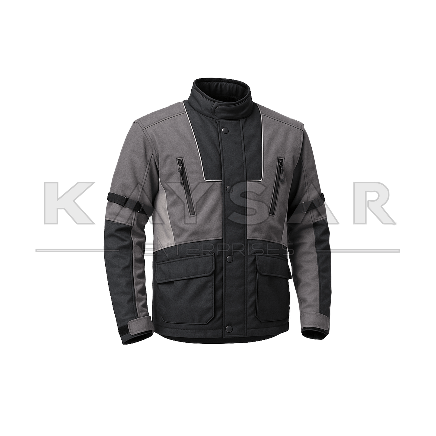 KE - MJ - 304 Grey and Black Cordura Jacket for Men - Kaysar Enterprises