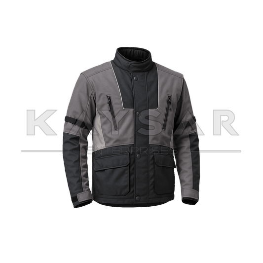 KE - MJ - 304 Grey and Black Cordura Jacket for Men - Kaysar Enterprises