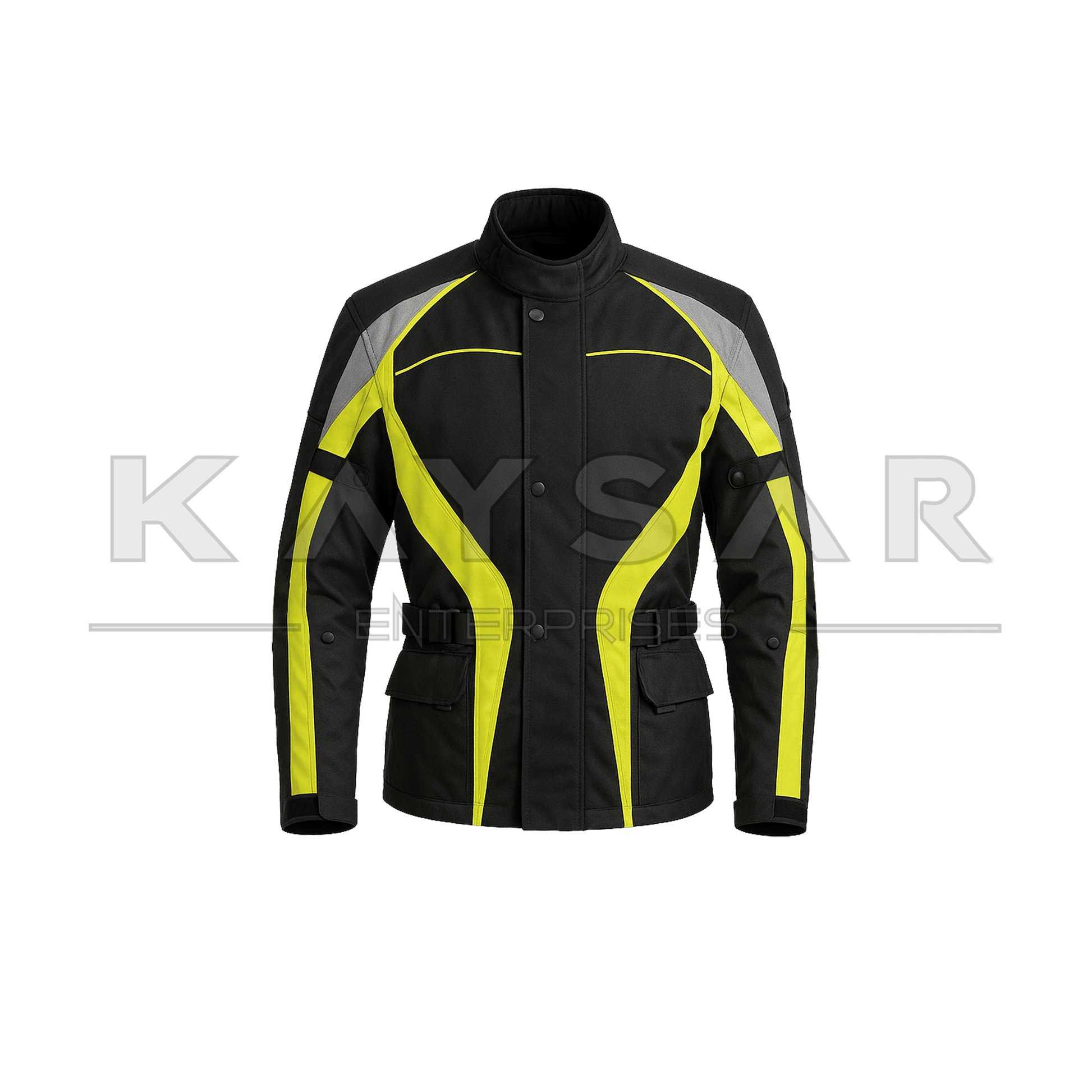 KE - MJ - 305 Yellow and Black Cordura Jacket for Men - Kaysar Enterprises