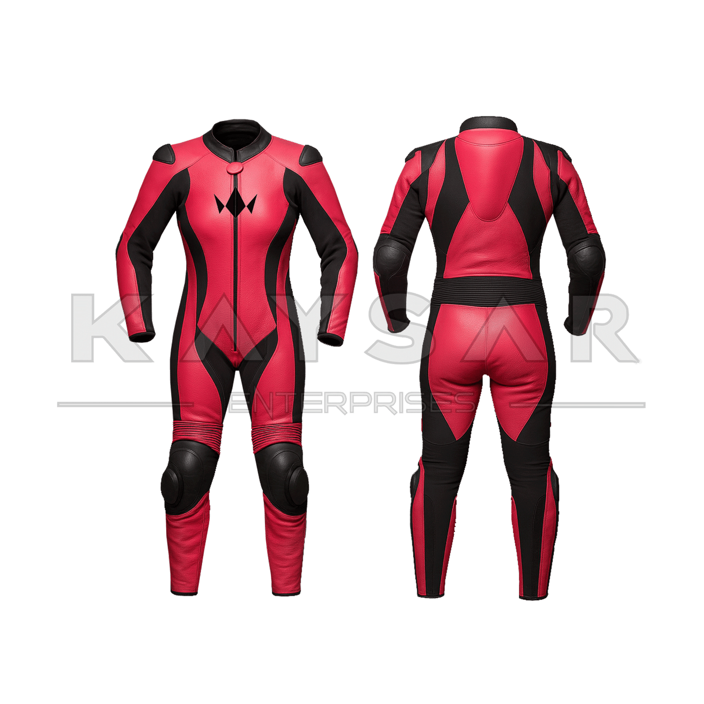 KE - W - 264 Pink Motorbike Leather Suit for Women - Kaysar Enterprises