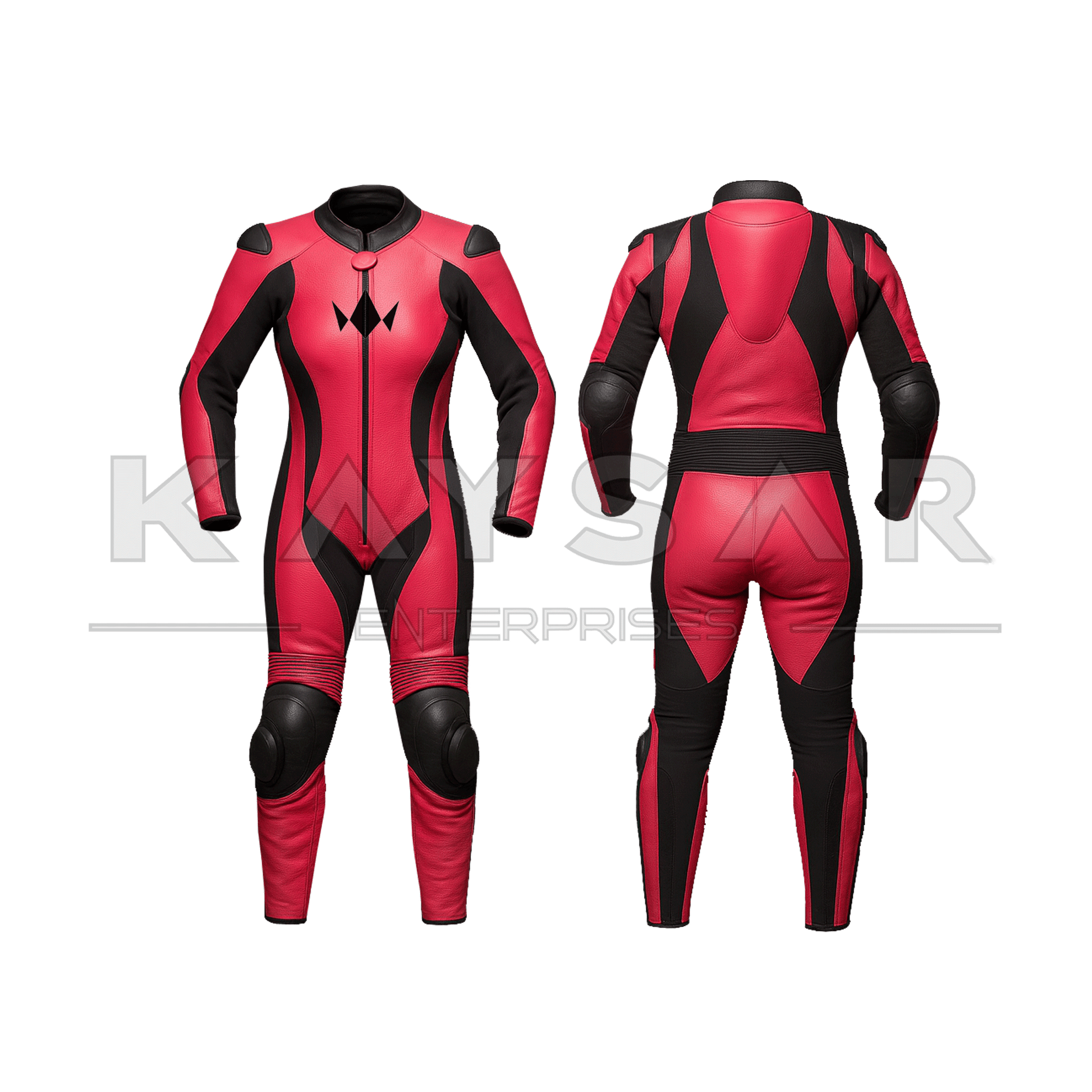 KE - W - 264 Pink Motorbike Leather Suit for Women - Kaysar Enterprises