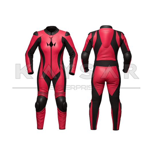 KE - W - 264 Pink Motorbike Leather Suit for Women - Kaysar Enterprises